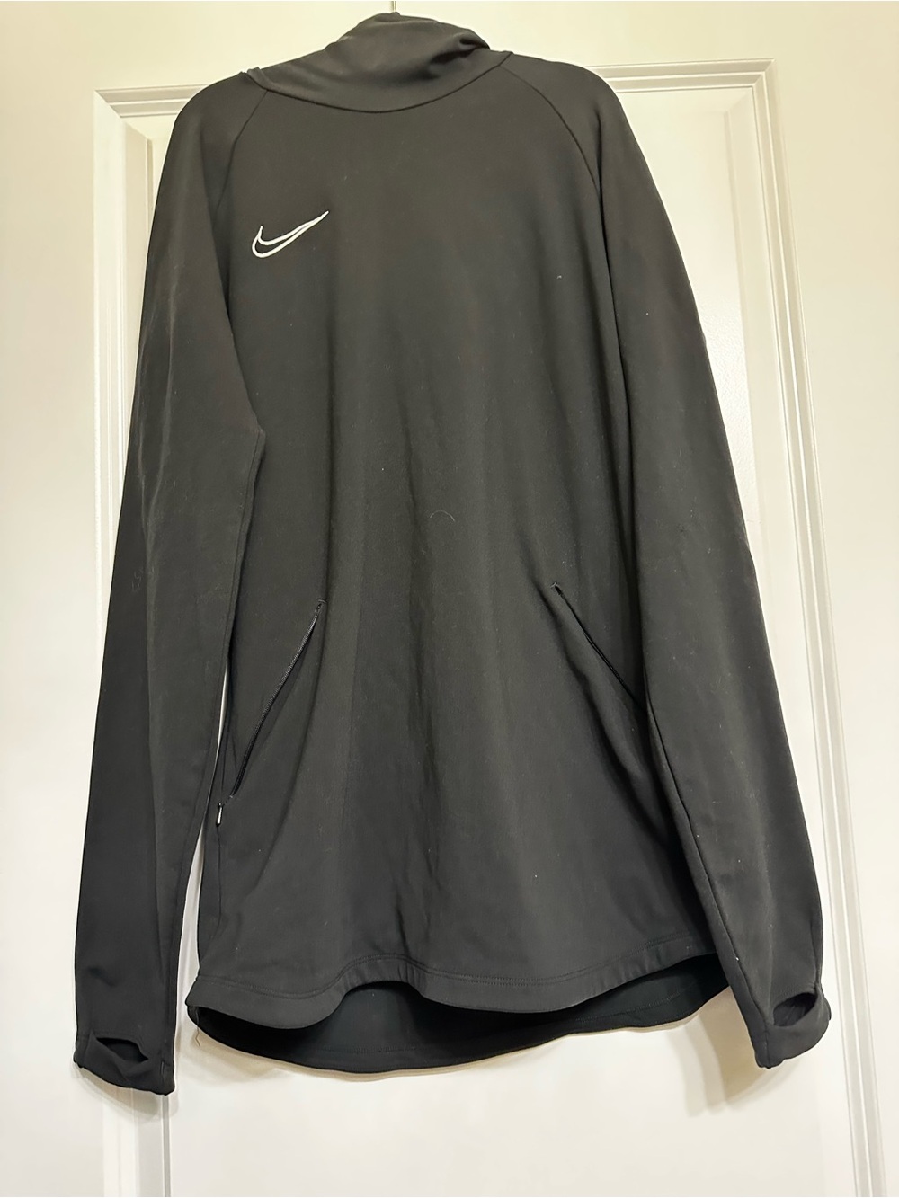 Nike DriFit Black Performance Hoodie small with slim-fit mask -thumb slots
